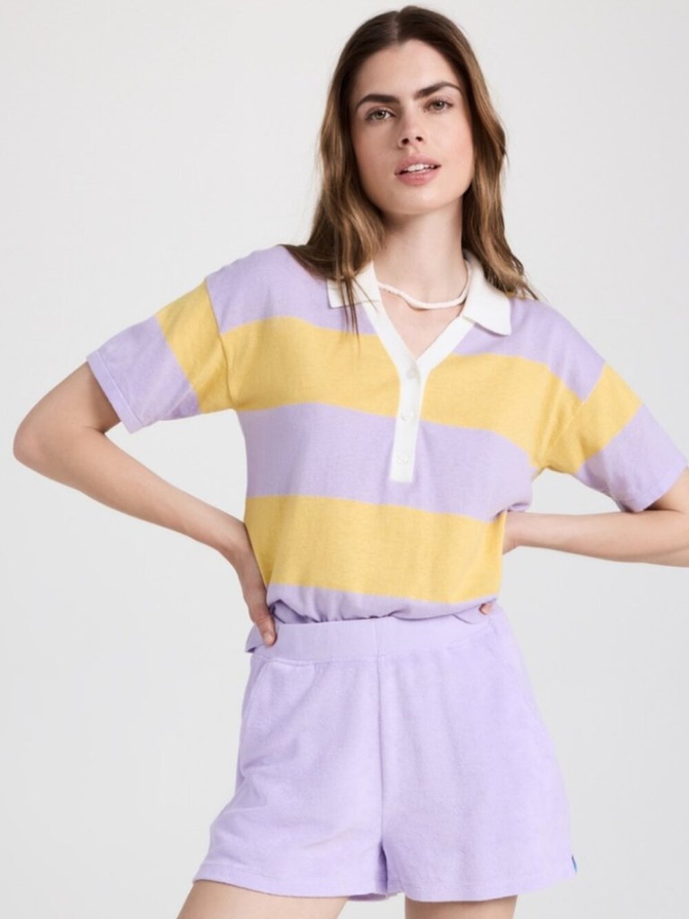 Kule Terry Venus Shorts | Lilac Purple | Size Large